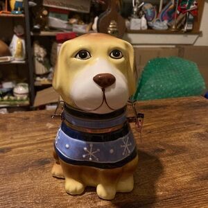 Boston Warehouse ceramic dog treat jar